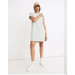 Madewell MWL Airyterry SweatShirt Tee Lounge Dress Size L XL Sage Mist Heather